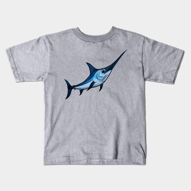 Swordfish Kids T-Shirt by Sticker Steve